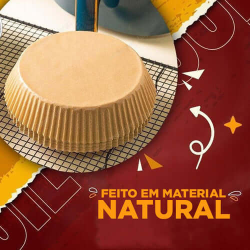 Forro de Papel Protetor Antiaderente para Air Fryer - Imagem 2