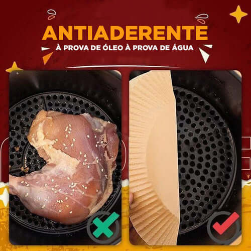 Forro de Papel Protetor Antiaderente para Air Fryer - Imagem 3