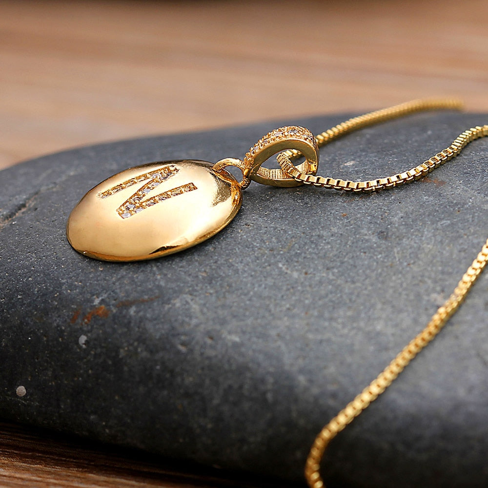 Colar Pingente de Letra 18K - Imagem 31
