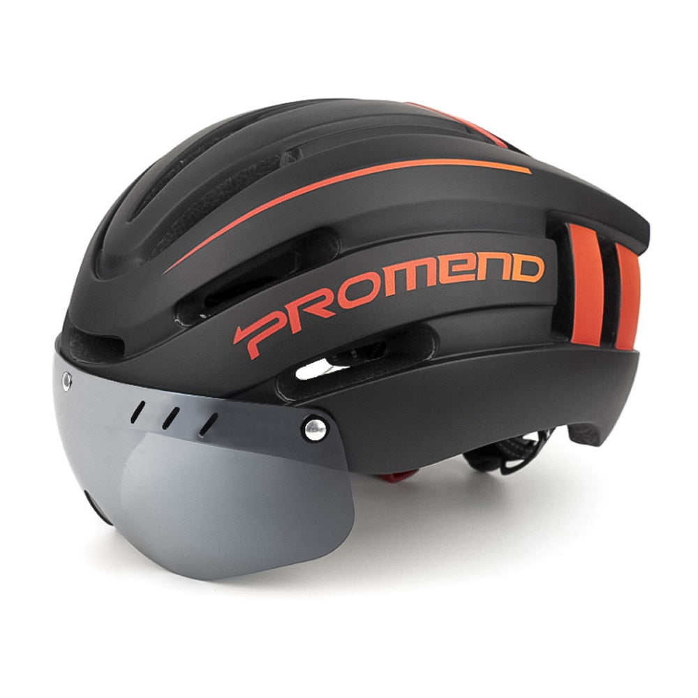 Capacete Ciclismo com Luz Traseira e Viseira Magnética Masculino/Feminino Promend - Imagem 10