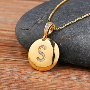 Colar Pingente de Letra 18K