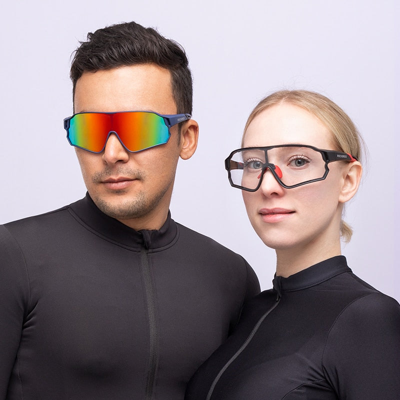 Óculos Ciclismo Lentes Fotocromáticas UV400 Masculino/Feminino RockBros - Imagem 2