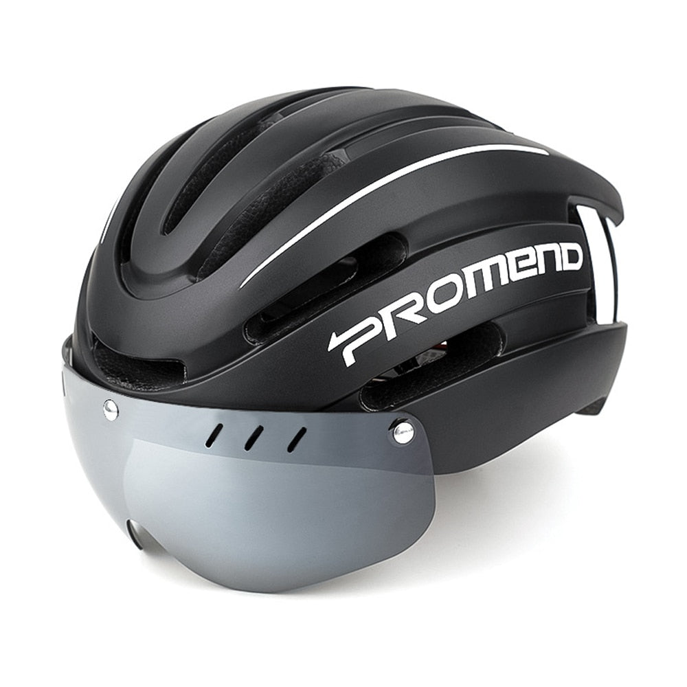 Capacete Ciclismo com Luz Traseira e Viseira Magnética Masculino/Feminino Promend - Imagem 6
