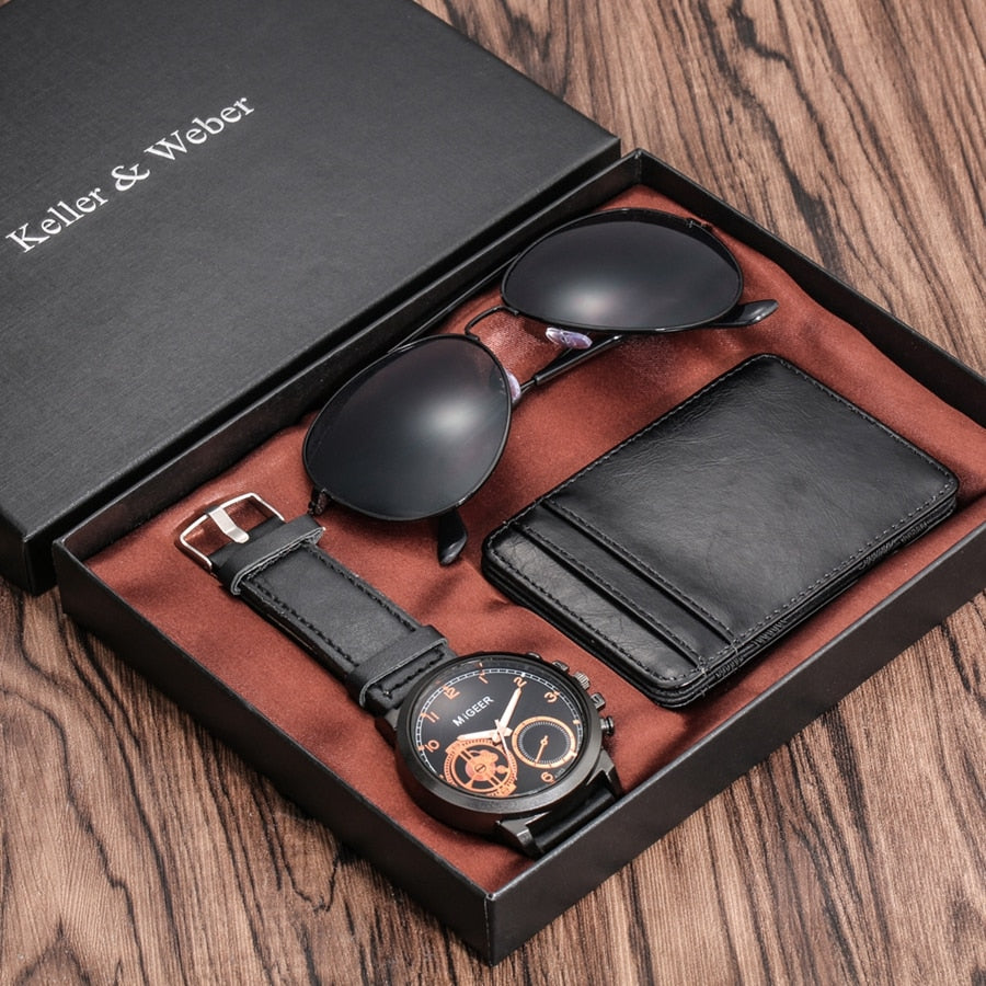 Conjunto Masculino Luxury - Óculos, Carteira e Relógio - Imagem 12