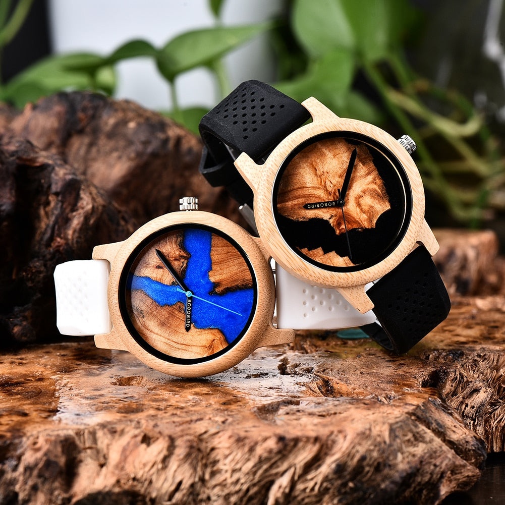 Relógio Masculino Feminino Bamboo Wood - Imagem 7