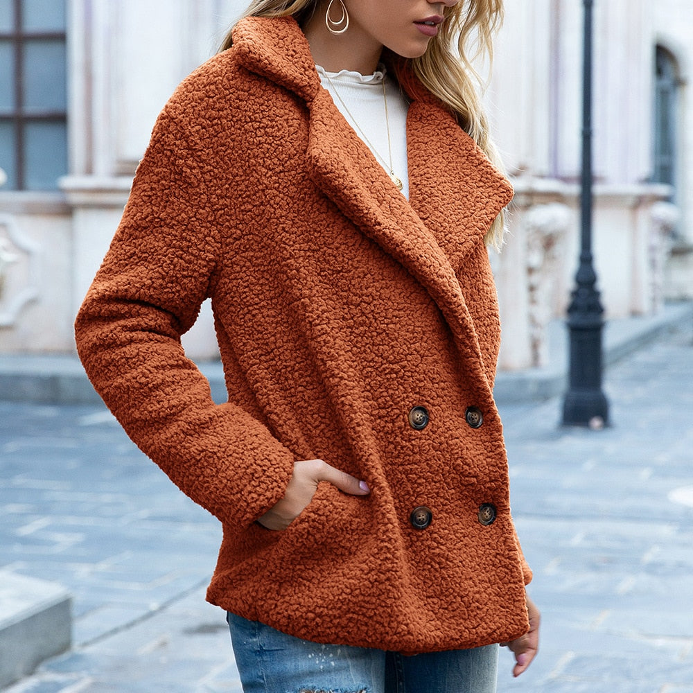 Casaco de Pelúcia Lã Quente - Feminino - Imagem 11