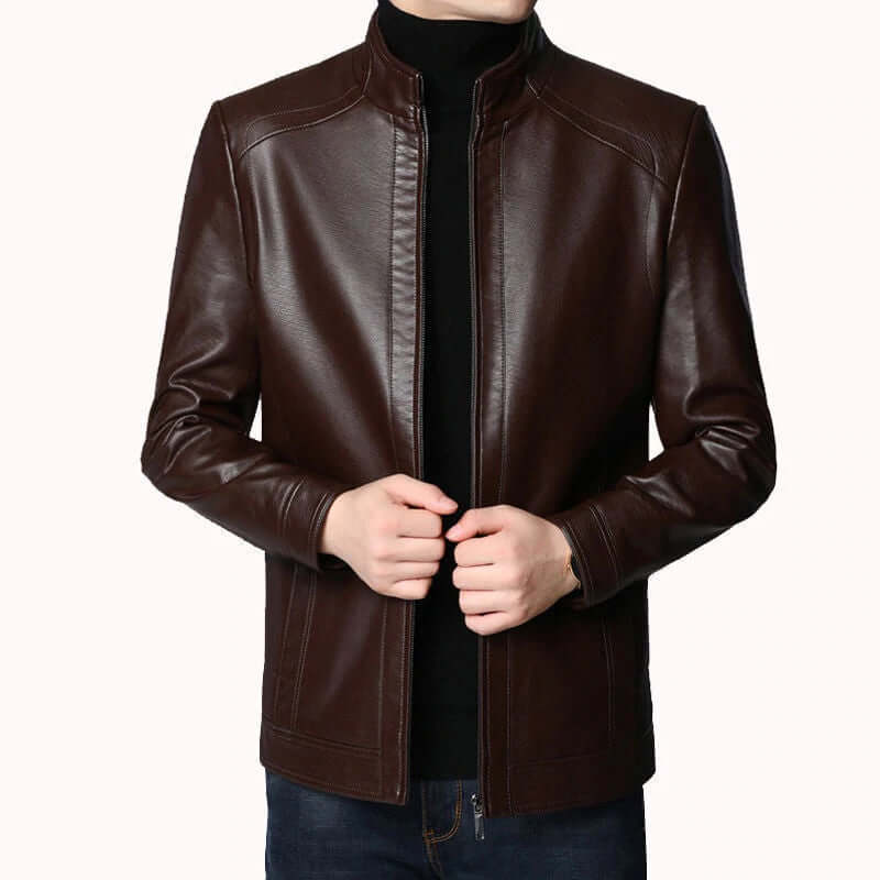 Jaqueta Masculina de Couro Michigan Elegante - Imagem 2