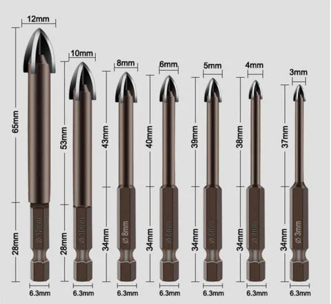 Kit 7 Brocas Indestrutíveis Universal Max Drill - Imagem 2