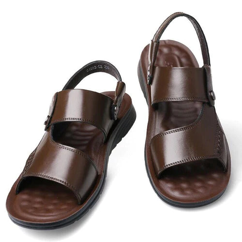 Sandália Masculina de Couro Verão Comfort - Imagem 4