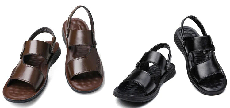 Sandália Masculina de Couro Verão Comfort - Imagem 2