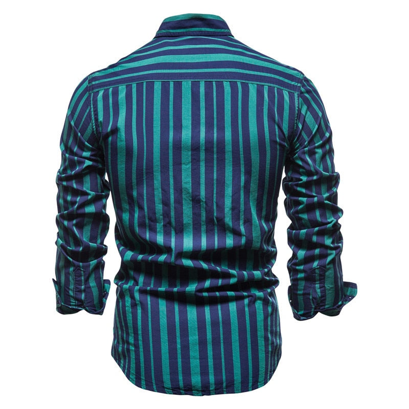 Camisa Listrada Casual - Masculina - Imagem 8