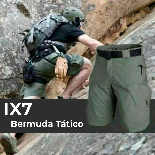 Bermuda Tática Militar Masculina Impermeável - Imagem 10