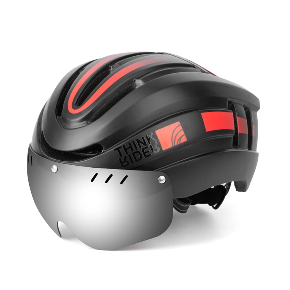 Capacete Ciclismo com Luz Traseira e Viseira Magnética Masculino/Feminino Promend - Imagem 11