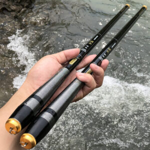 Vara de Pesca Fibra de Carbono Telescópica Ultra Leve