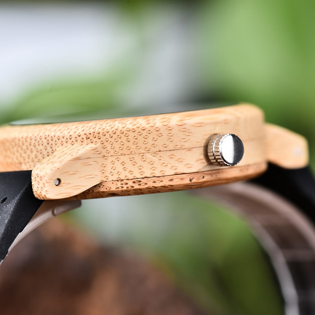 Relógio Masculino Feminino Bamboo Wood - Imagem 11