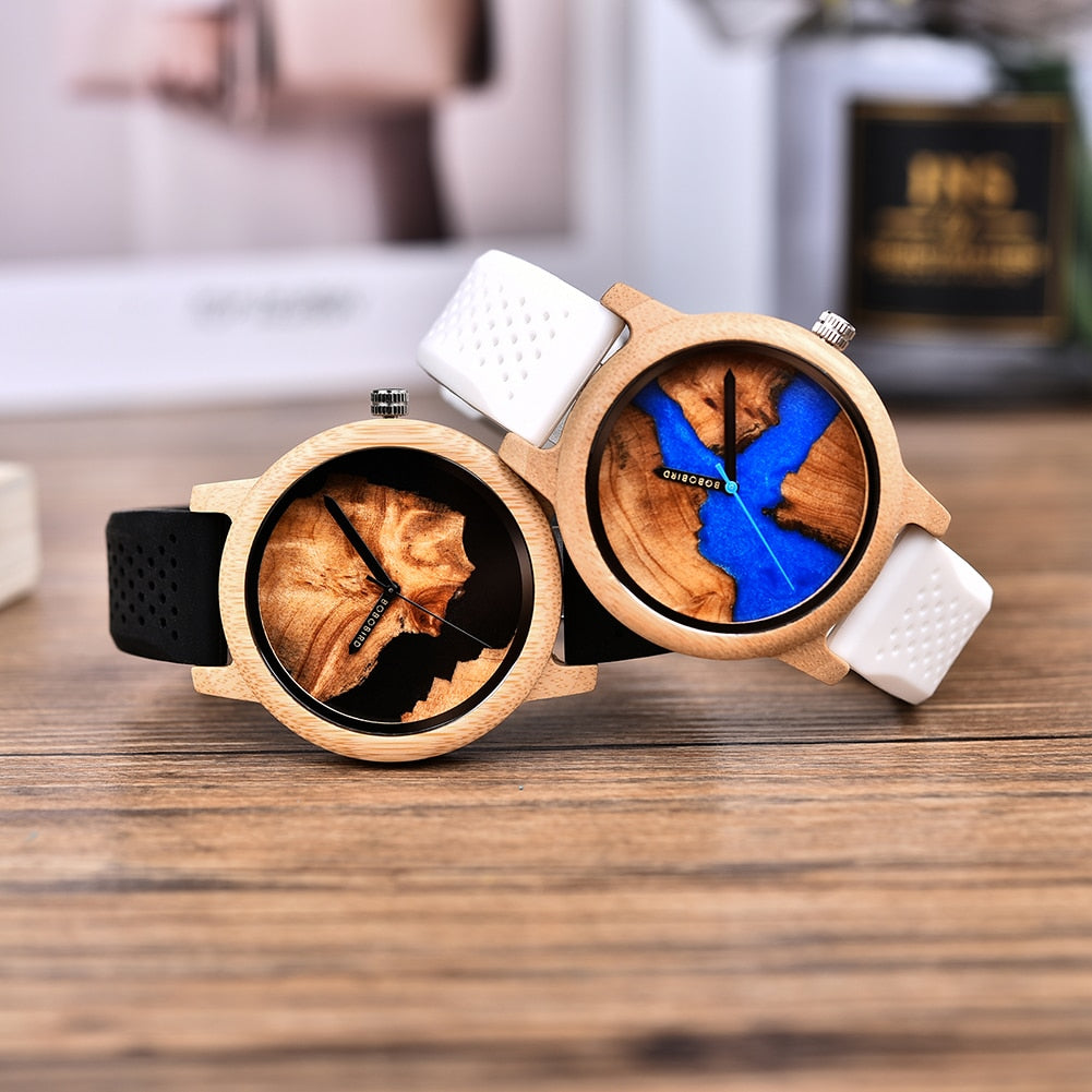 Relógio Masculino Feminino Bamboo Wood - Imagem 12