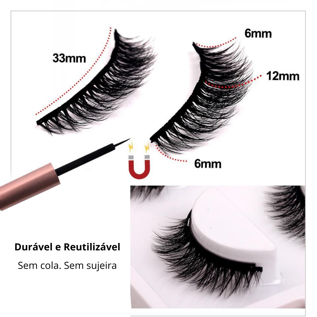 Cílios Magnect Beauty (KIT 3 pares reutilizáveis) - Imagem 4