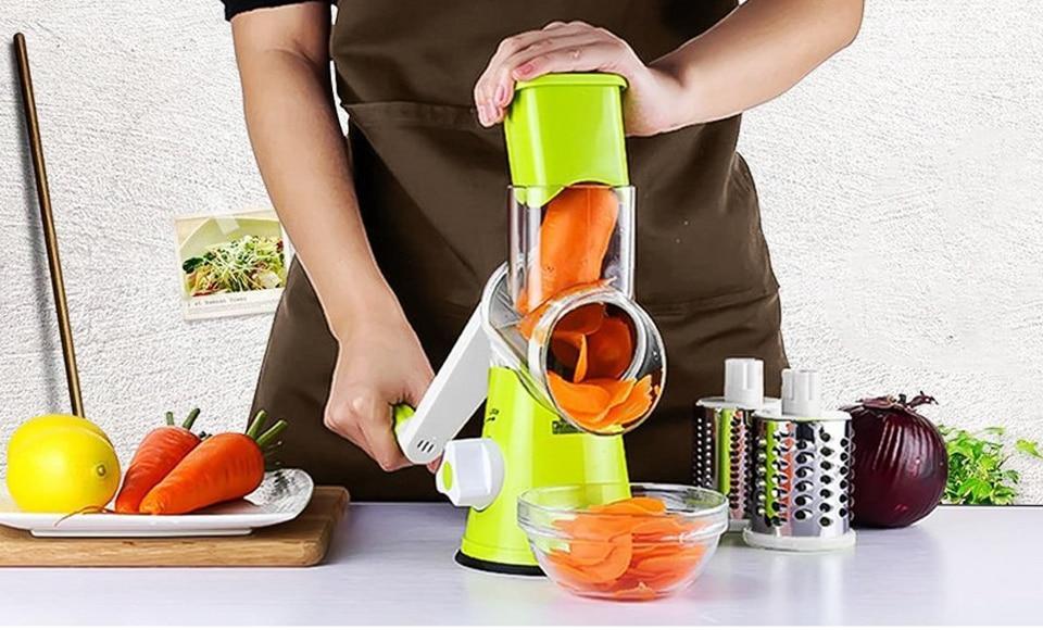 Fatiador de Frutas e Legumes 3 em 1 - Round Slicer - Imagem 3