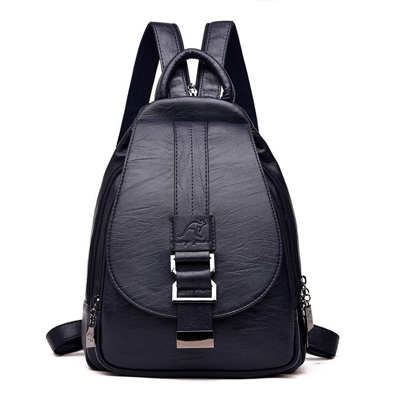 Mochila De Couro Genuíno Leny - Frete Gratis - Imagem 8