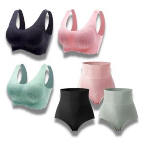 Kit Comfort / 3 Sutiã Top Comfort +3 Calcinhas Modeladoras