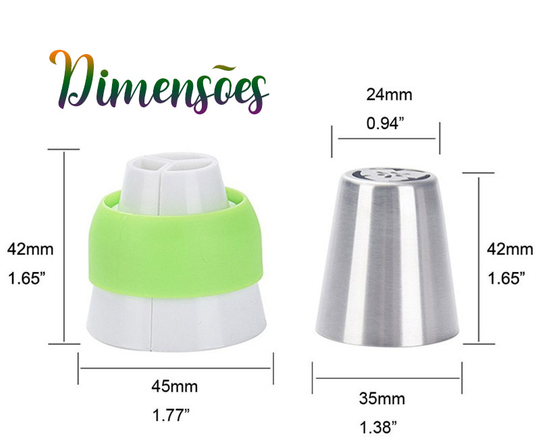 Kit Chef Confeiteiro 32 Pçs - Bicos de Confeitaria Profissional - Frete Gratis - Imagem 3