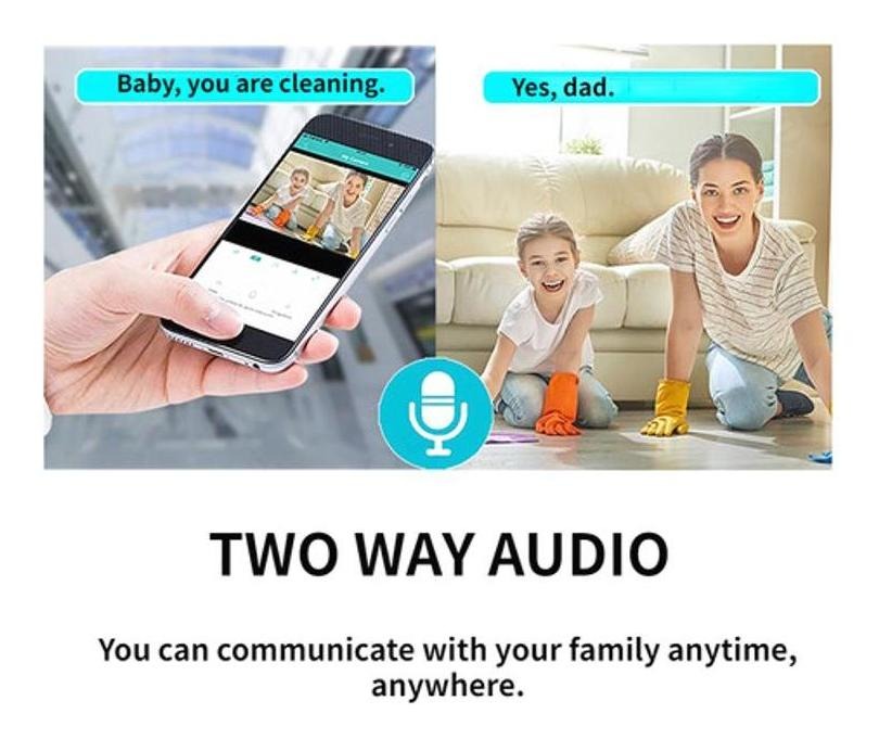 Câmeras De Vigilância Wi-fi Inteligentes Smart Home Mini Câm - Imagem 8
