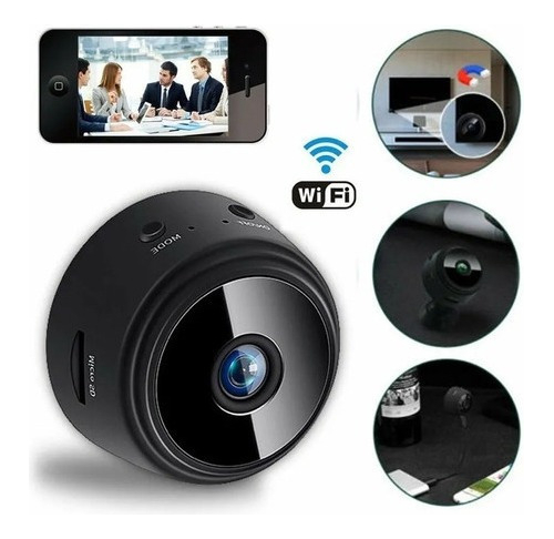 Mini Wifi Câmera Vigilância Cubo Longo Duração Hd 1080p