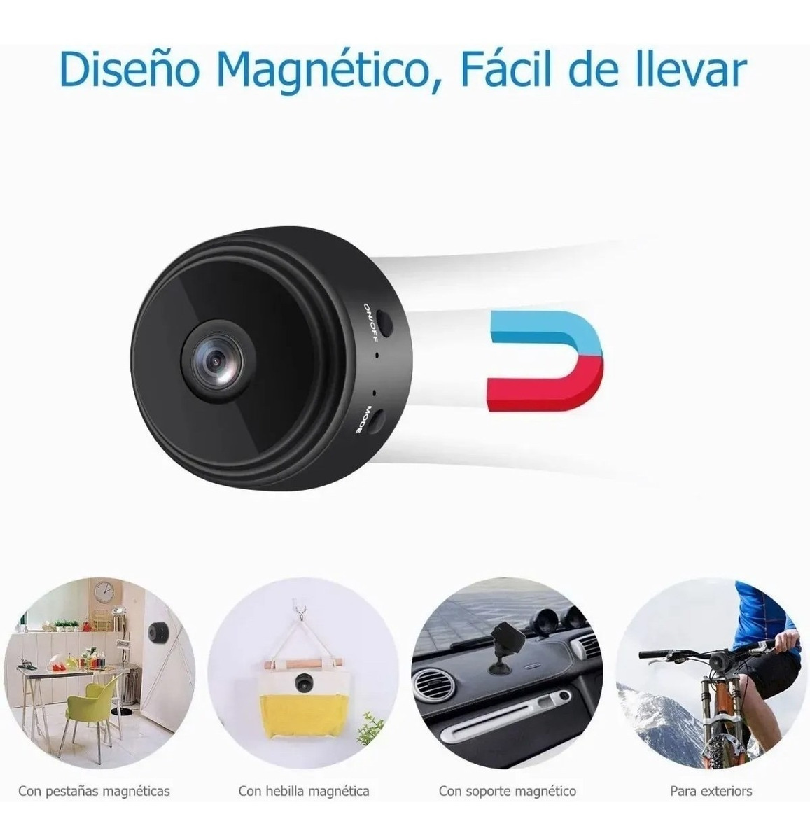 Mini Câmera Wifi Com Sem Fio 1080p 2 Pcs - Imagem 4