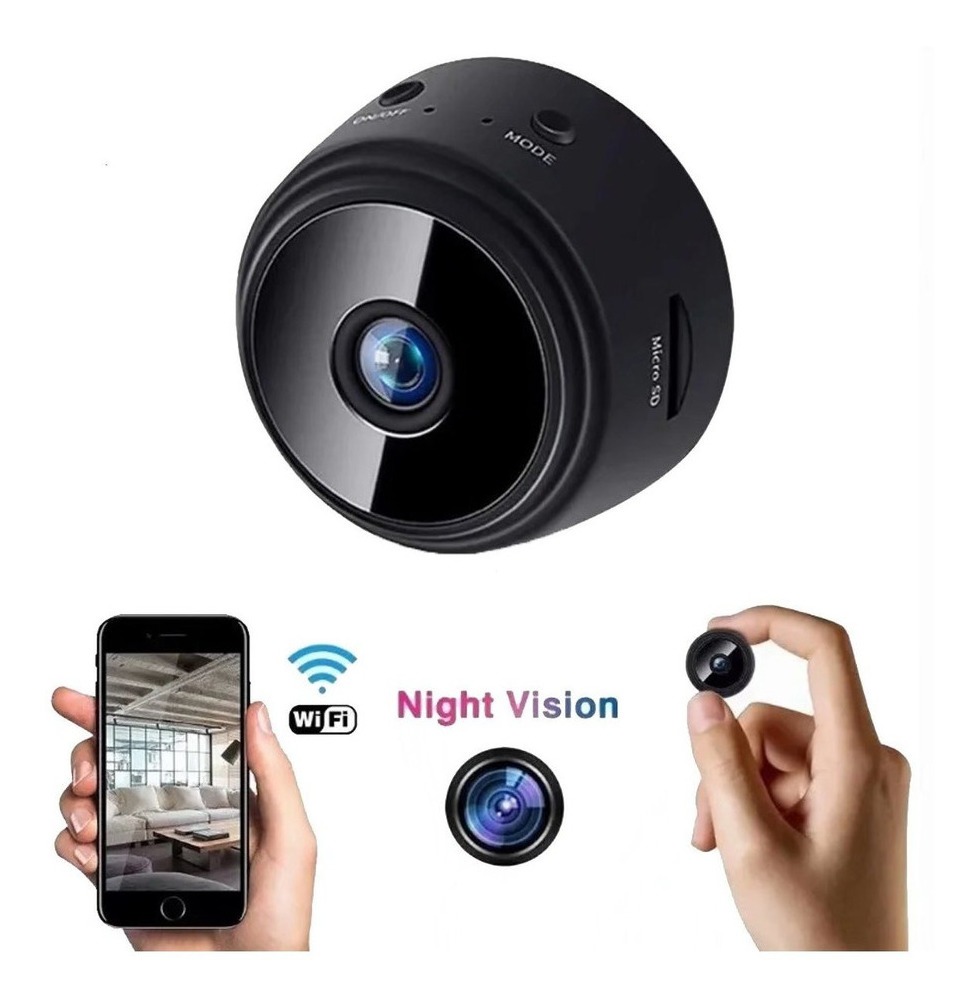 Mini Câmeras De Segurança Wifi 1080p Hd Sem Fio Escondidas