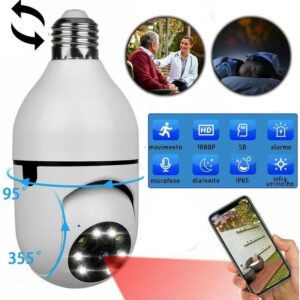 Câmera Vigilância Interna Inteligente Rotativa Full Hd Wifi