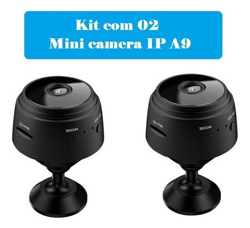 Mini Camera Ip Espiã Wifi A9 Magnética Bateria Portatil 2pcs