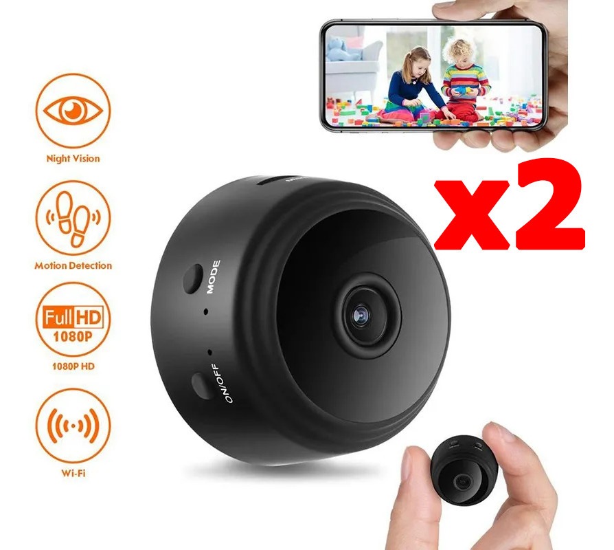 2pcs Mini Câmera Espiã Wifi Ip A9 Gravador Voz - Imagem 9