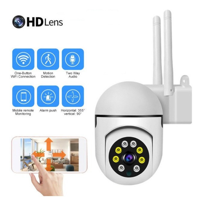 Câmera Externa 5g Hd 1080p Wifi Ip Ptz Infrared 360º.
