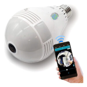 Camera Ip Lampada Segurança 360 Visão Noturna Espia Wifi Hd