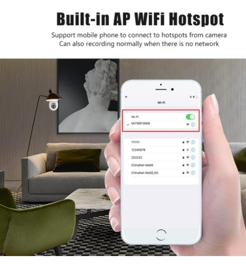2 Peças Lâmpada E27 Mini Câmera 1080p Wi-fi Rastreamento - Imagem 10