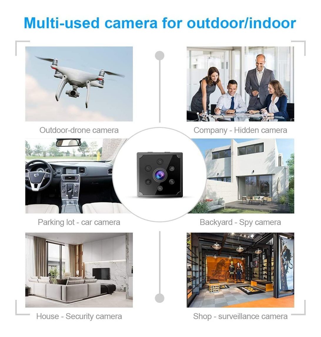 4k Hd Wifi Câmera Escondida Mini Filmadora Sem Fio Do Espião - Imagem 7