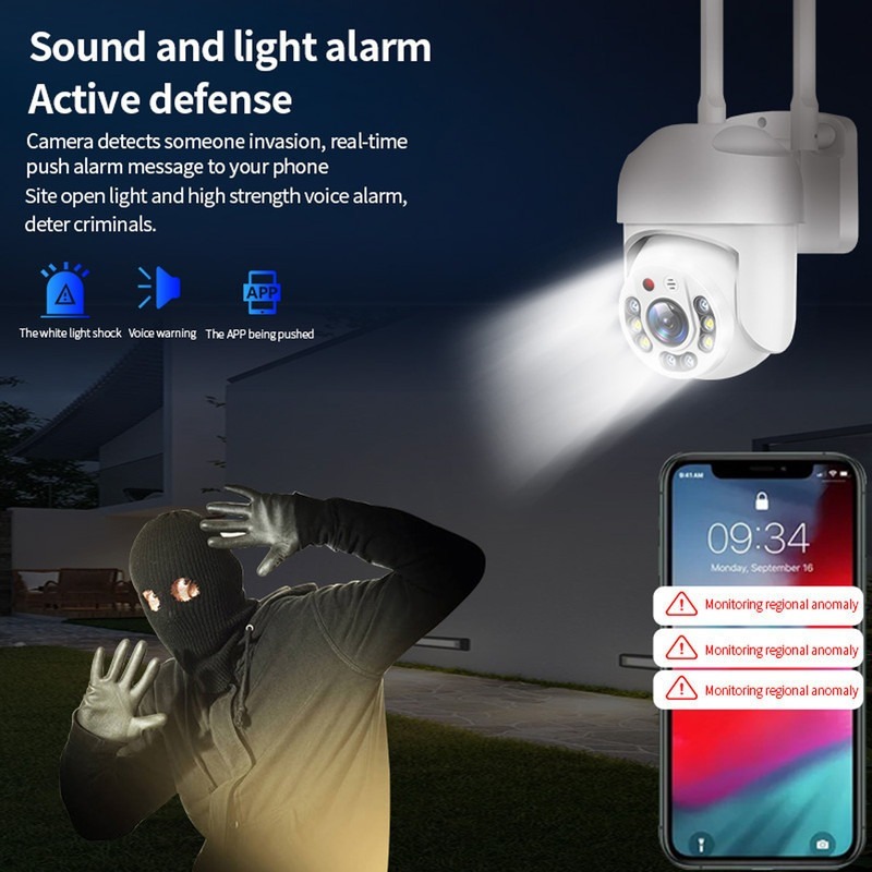 Câmera Ip Prova D'água Infravermelho Externa Wifi Hd - Imagem 3