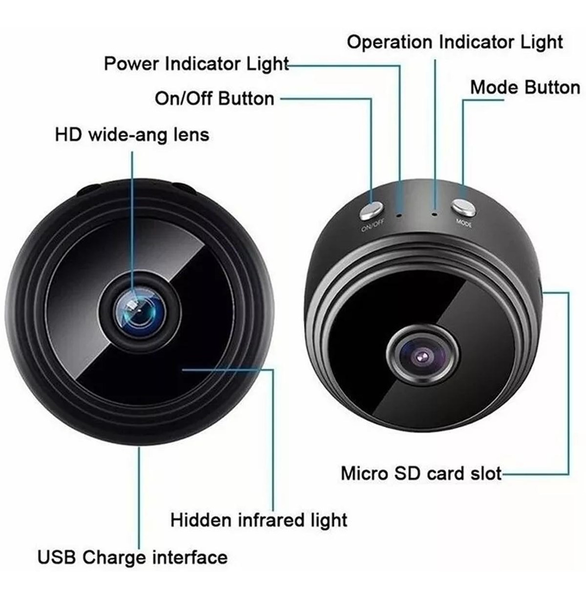 Mini Câmera 1080p Hd Wifi Ip Câmera Doméstica De Vigilância - Imagem 5