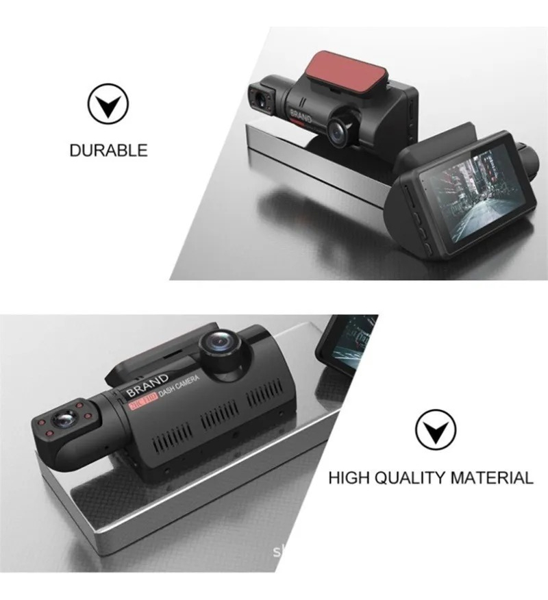 Car Cam Hd Dual Lens Gravador De Condução De Carro De Visão - Imagem 4