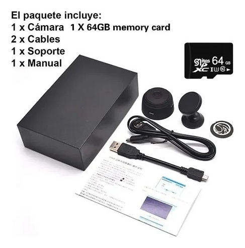 Mini Spy Camera 1080p Detecta Micr Moviment+cartão De Memóri - Imagem 3