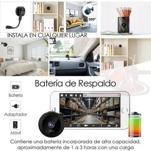 Camera Ip Espiã Wifi A9 Magnética Bateria Portatil Mini - Imagem 10