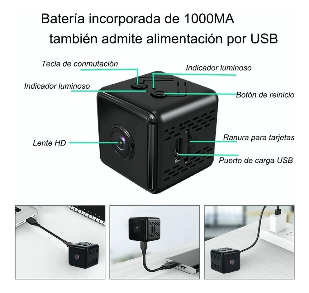 Mini Câmera 1080p Wifi Hd, Câmera De Vídeo De Detecção - Imagem 3
