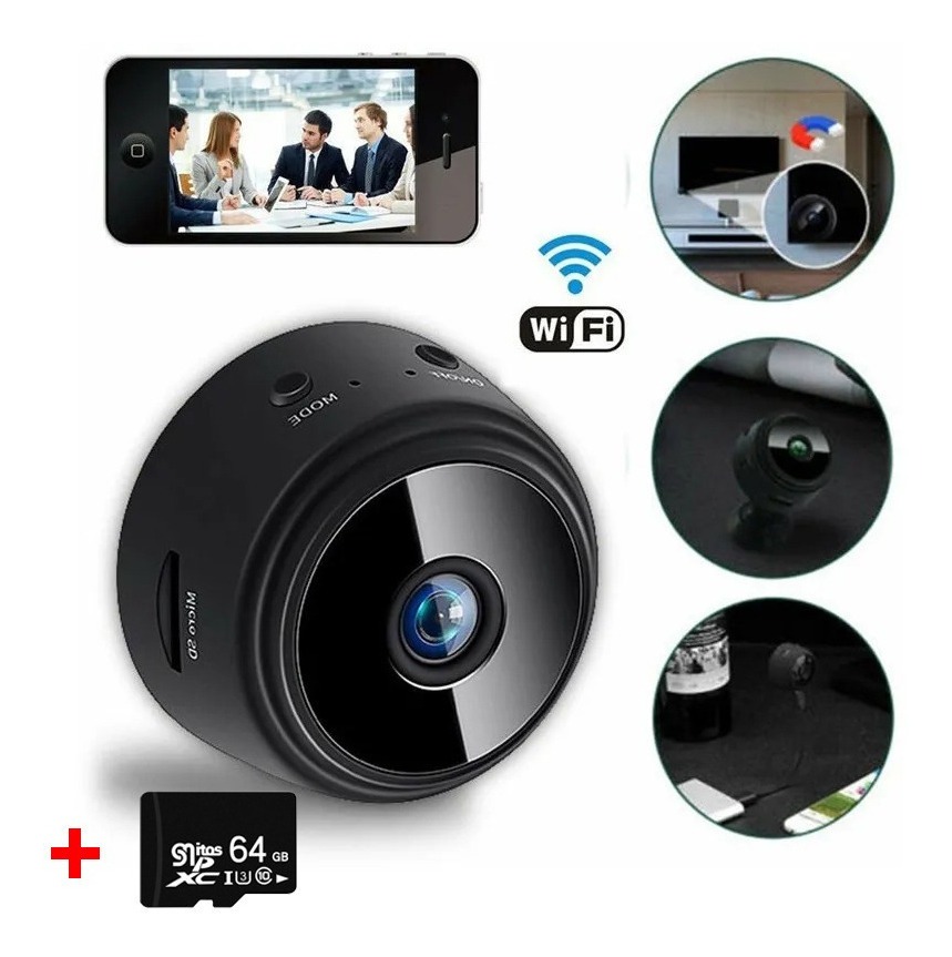 Mini Spy Camera Esportes Noite Visão Full Hd+cartão De Mem