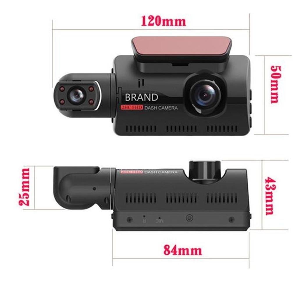 3 Night Vision Car Video Recorder Sensor De Movimento+cartão - Imagem 7