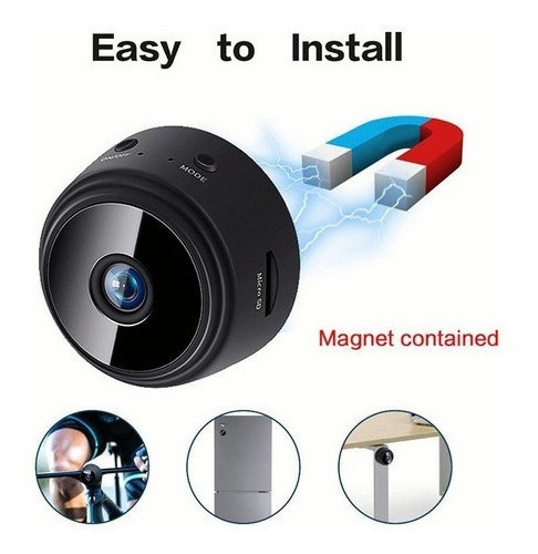 2x Câmera Espiã Miniatura Hd Wifi 1080p Com Visão Noturna - Imagem 5