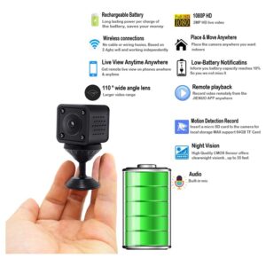 1080p Hd Mini Wifi Ip Sem Fio Micro Monitor Câmera De Segura