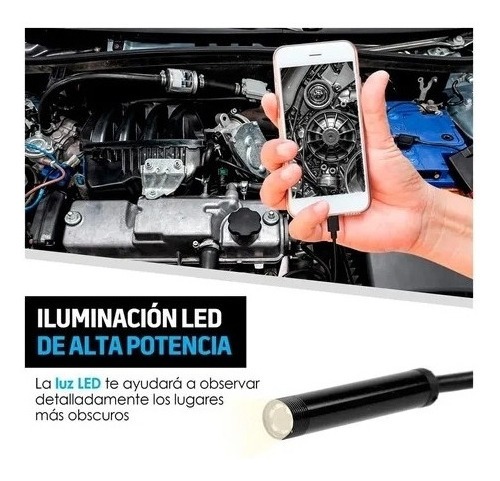 Endoscópio Câmera Otg Android 10m Cabo Usb Led - Imagem 4