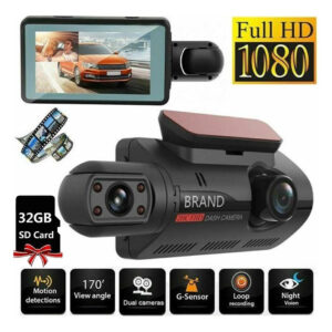 Fhd-car Dvr Camera Gravador De Vídeo Escondido+cartão De Mem