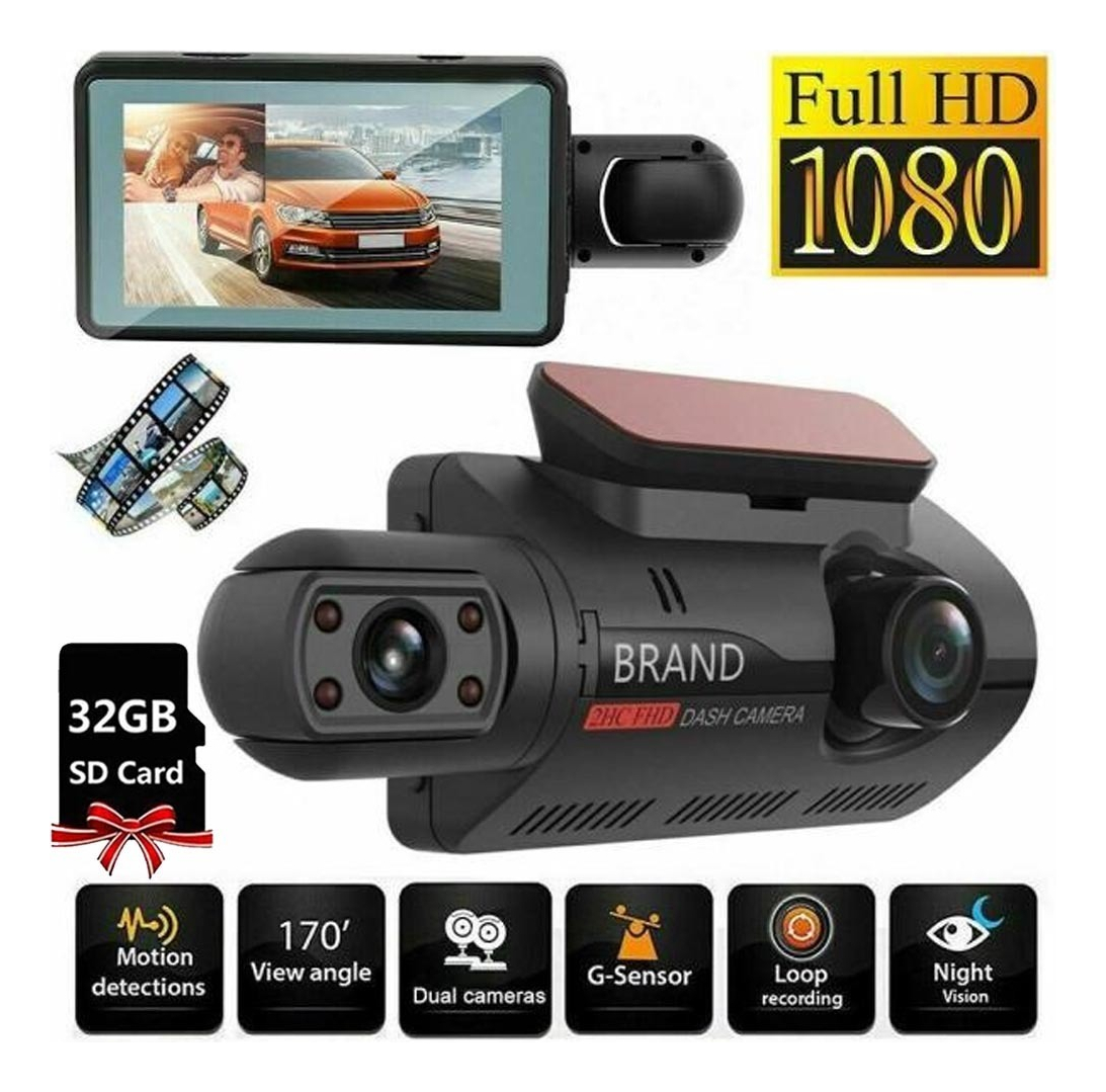 Fhd-car Dvr Camera Gravador De Vídeo Escondido+cartão De Mem