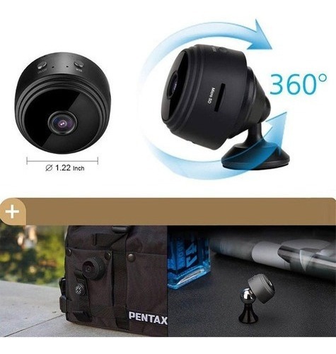 2x Mini Câmera Wifi Vigilância Longa Duração Hd 1080p - Imagem 3